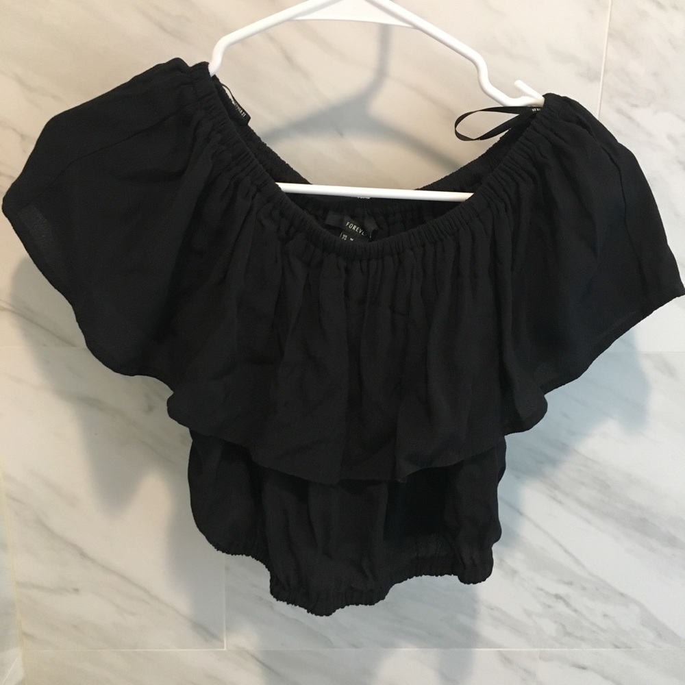 Forever 21 on or off the shoulder crop top